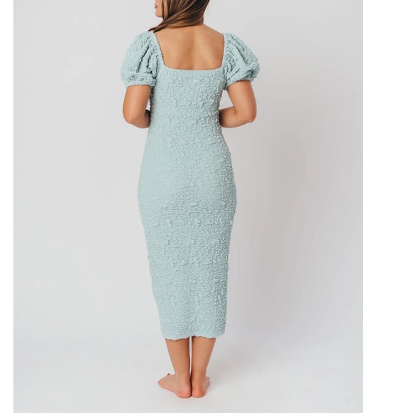 Endless Blu Midi Dress Textured Green Seafoam - XL - Picture 2 of 11